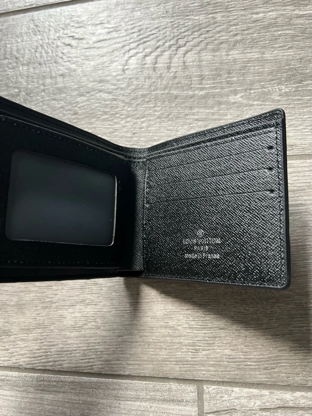 Louis Vuitton Black Embossed Monogram Bifold Card Holder